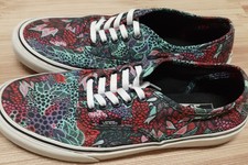 Van's Old Skool Black Womens 7 Floral Pattern Lace Up Skater Shoes
