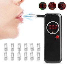 Testsieger Alkoholtester Polizeigenau Promille-Test Atem-Messgerät 12 Mundstücke