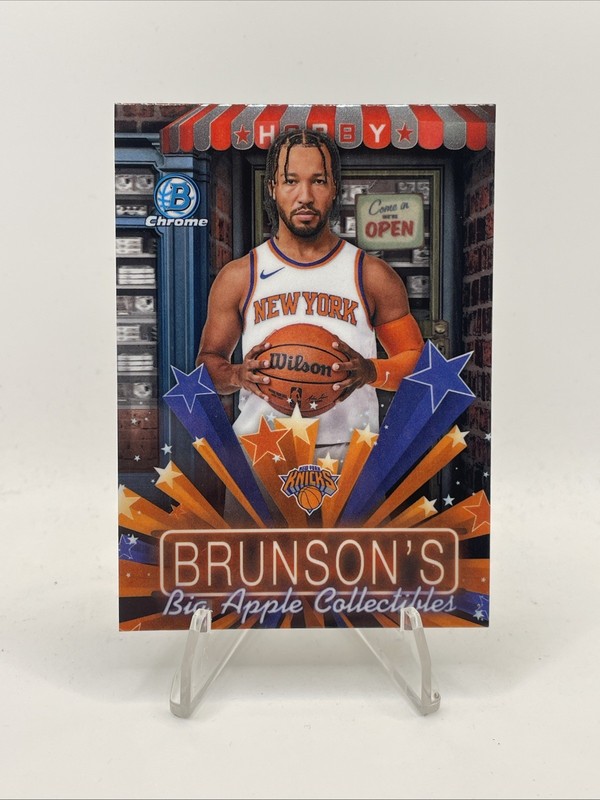 2025-26 Bowman Chrome Jalen Brunson Knicks Hobby Stars Refractor HS-11