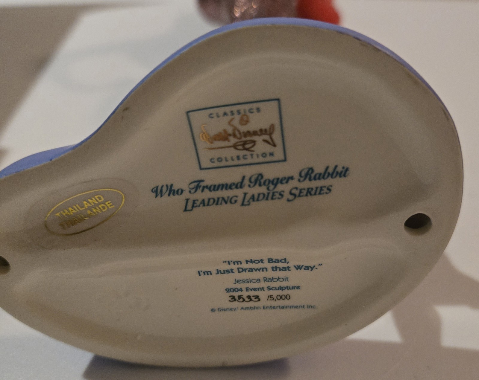 WDCC Disney Jessica Rabbit I'm Not Bad I'm Just Drawn That Way NIB COA 3533/5000