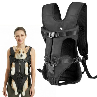 Pet Front Dog Carrier Backpacks Adjustable Pet Backpack Legs Out Carrier Cycling