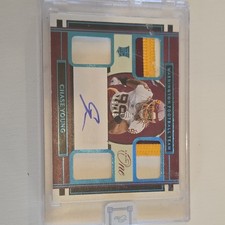 Panini One Chase Young Rookie Autographed Patch Card /49. rookie card picture