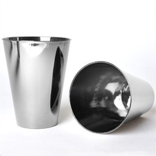 Vasos de vino de plástico plateados vajilla desechables fiesta gris claro catering
