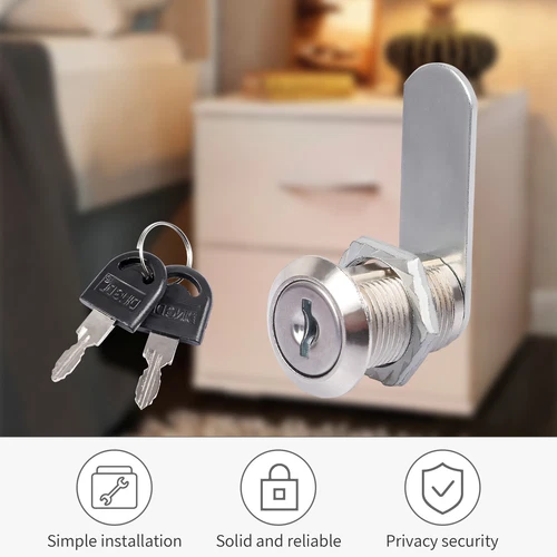 Cabinet Cam Lock Keyed Alike Tool Box Lock 5/8" Cylinder For Truck Pickup - Picture 2 of 7