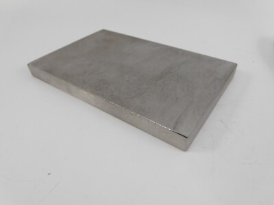 The Beadsmith Steel Bench Block  Flat Anvil (6 x4 x 0.5 '') -Distressed Packaging