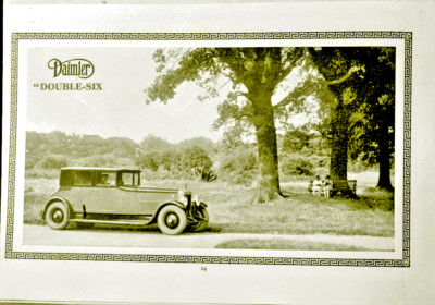 DIAMLER MODELS  120 SIZE NEGATIVES x 15.  1926. PLUS BROCHURE COVER NEGATIVE.