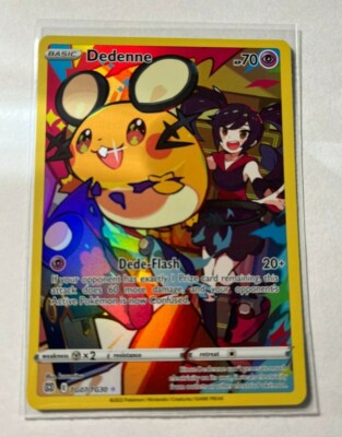 pokemon tcg brilliant stars single cards tg07 tg30 dedenne card Dedenne Trainer Gallery Brilliant Stars TG07/TG30, NM Pokemon Card