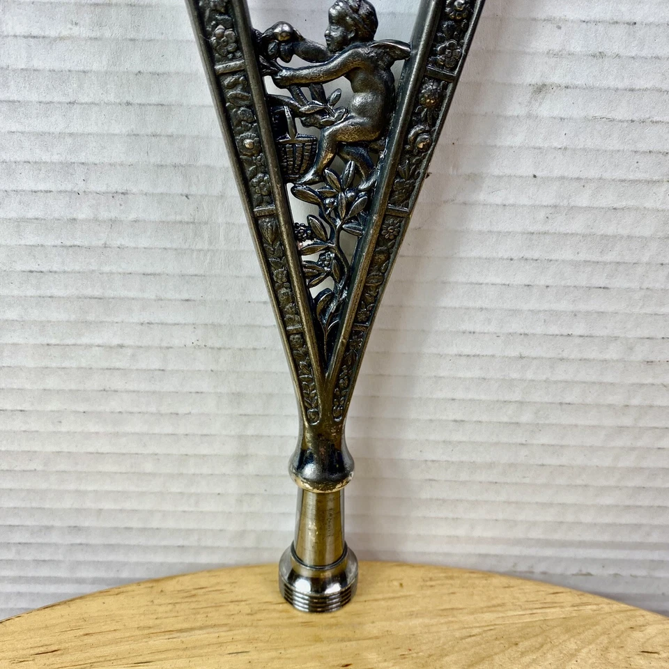 Lámpara antigua estilo victoriano chapada en plata acabado querubín ángel decorativa ¡ÚNICA EN SU CLASE!! Foto 4 de 4