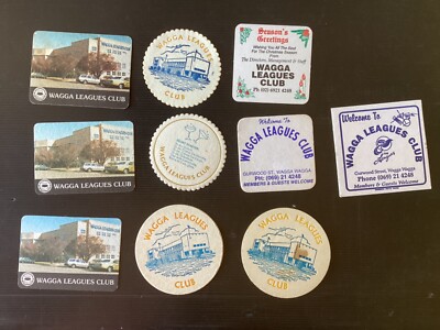 10 Different  Wagga Rugby Leagues Club  ProMotion Coasters  CLOSED