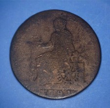 1791 MACCLESFIELD CONDER HALFPENNY: CHARLES ROE 1658 COPPER WORKS - *47648908 🌈