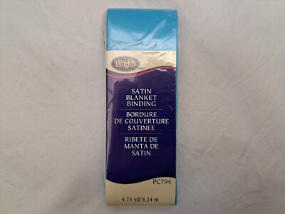 Wrights Satin Blanket Binding (4 3/4 yds) Blue Jewel #PC794 596B
