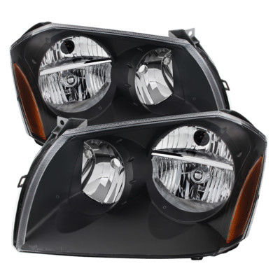 Pair Black Housing Headlights – 2003-2005 Dodge Neon SE/SRT/SXT/RT, Clear Lens, DOT/SAE - View #6