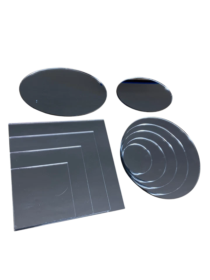 Spiegel Acryl Plexiglas® 2+3+6mm Platte Silber Rund Oval Zuschnitt Deko Bad Wand - Bild 3 von 4