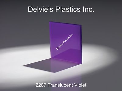 1/4'' 2287 Translucent Violet Cell Cast Acrylic Sheet  12'' x 24''