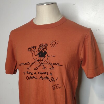 I Rode a Camel in Central Australia T Shirt Medium Single Stitch Inprint