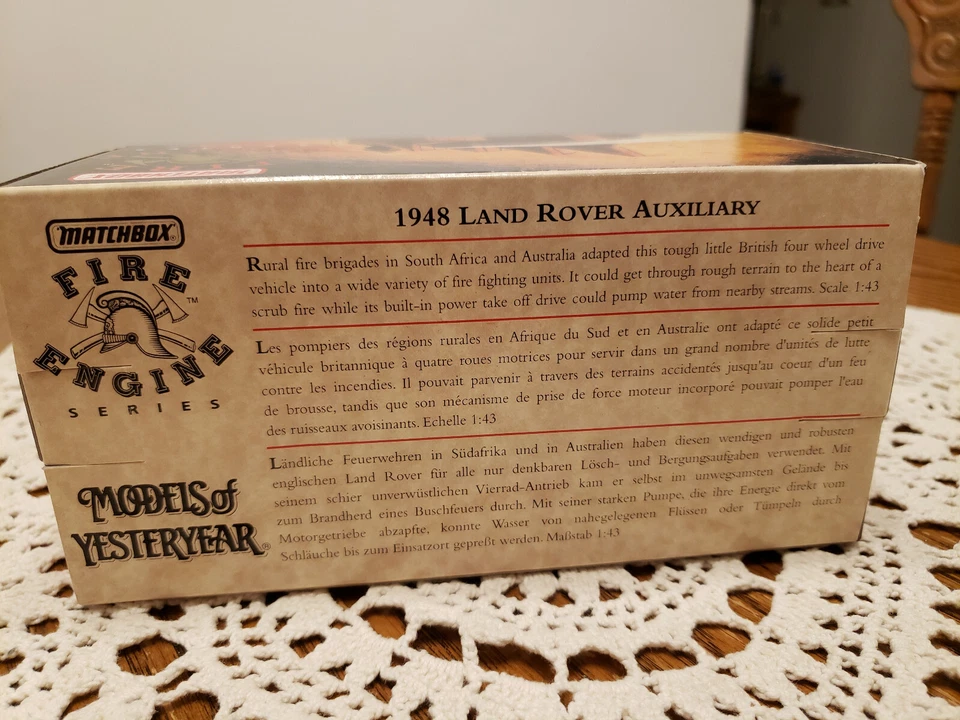 New Matchbox MOY1948 Land Rover Auxiliary YFE02 NEW in Box - Image 4 of 4