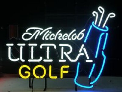Michelob Ultra Golf 19''x15'' Neonschild Bier Bar Dekor Neonwerbung Nachtlicht