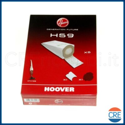 Sacchetti Per Aspirapolvere Hoover H59 - Originali In Carta - Extra Filtrazione - 5 Pezzi - Per Athyss - Foto 2