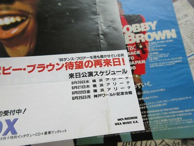 Bobby Brown 1990 Japan Tour Book w Promo Flyer , Clippings , New