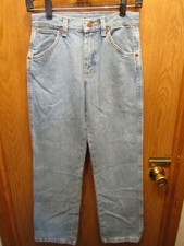 YOUTH BOY WRANGLER BLUE JEAN PANTS SIZE 12 INSEAM 29" WAIST FLAT 13 1/2"