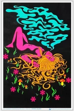 Lazy Daze by Audrey Herbertson Flocked Blacklight Poster 23.5" x 35.5" Laminated