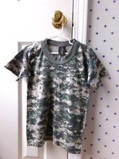 Vtg Pixelated Camo Shirt Small 6-8 S Boys Size Made in USA Hunting Camouflage