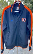 NEW NIKE NETHERLANDS SOCCER JACKET MENS LARGE BLACK ORANGE KNVB TRACK FULL ZIP M