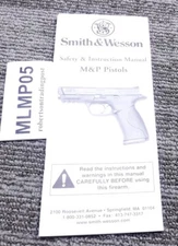 2005 Smith & Wesson M&P Safety & Instruction Manual First Year S&W Product.