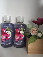 2 New FREESIA BATH  BODY WORKS BODY WASH SHOWER GEL