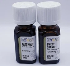 Patchouli & Sweet Orange Essential Oil by Aura Cacia 0.25 oz 90% full 80% full Y