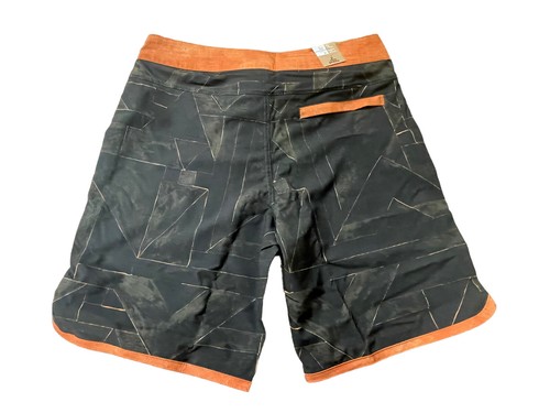 NUEVO PrAna Board Shorts Alta Mar Natación Para Hombre 30 Pizarra Brillo UPF 50+ Naranja Gris - Imagen 9 de 12