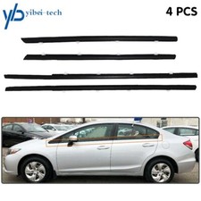 For Honda Civic 4pcs Car Weatherstrip Window Moulding Trim Seal Belt 2012-2015