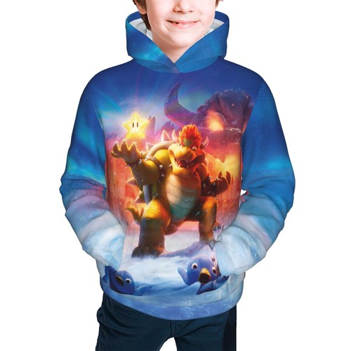Super Mario Bros Game Cartoon Boys Hoodies Casual Pullover Sweatshirts 7-20 Year - Picture 23 of 30
