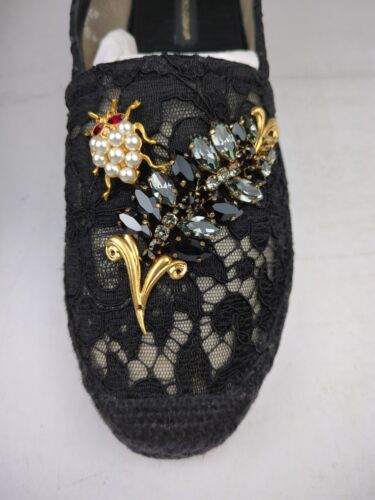 Dolce Gabbana Damen Espadrilles mit Kordelspitze und Kristallverzierung Gr. 40 - Bild 10 von 15