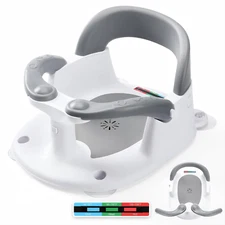 Baby Bath Seat for Babies 6 Months & up Sitting up with Temperature Alert+Soft C