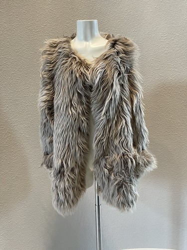 MARNI Beige Shearling Fur Vest Size 44 