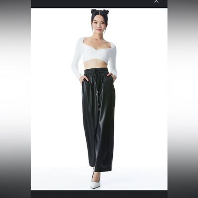 Alice & Olivia BENNY BAGGY PULL UP PANT
