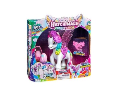 Hatchimals Hatchicorn Unicorn Flapping Wings Lights & Sounds 2 Exclusive Babies
