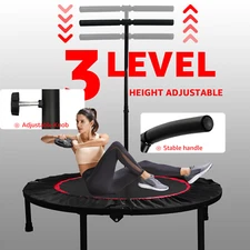 40" Foldable Mini Trampoline, 660 LBS Rebounder Trampoline,for adult