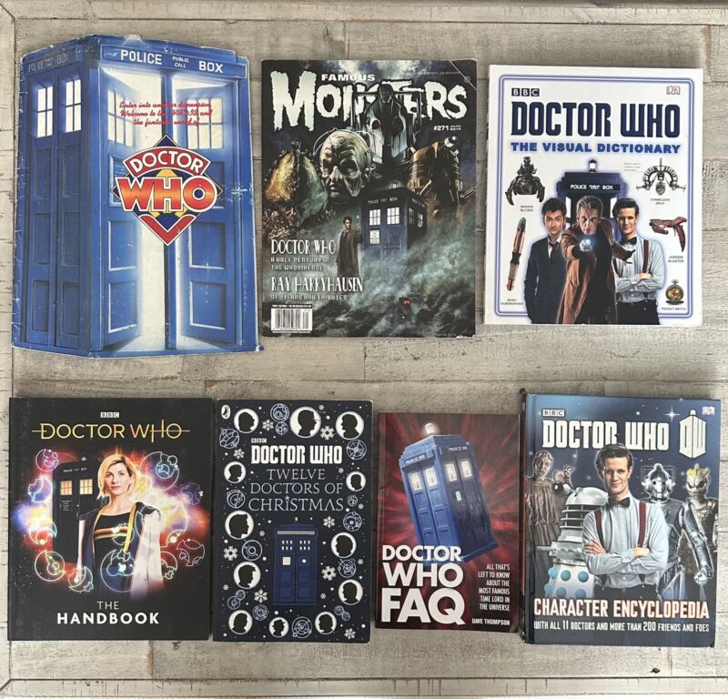 Doctor Who Book Lot - Visual Dictionary, Handbook, FAQ, Character Encyclopedia