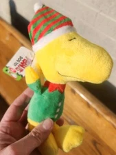 Fetch For Pets Peanuts 6" Christmas "WOODSTOCK" Squeaky Plush Pet Toy