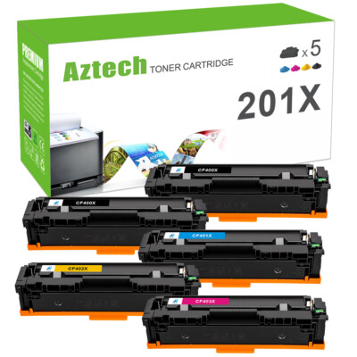 5Pack CF400X Toner Set for HP 201X 201A LaserJet Pro MFP M277dw M252dw M277 M252