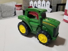 Learning Curve John Deere Tractor Flashlight Toy Light Sounds Pop Up Hood Wheels