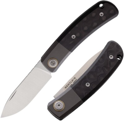 Maxace Beetle S Folding Knife 3.35'' M390 Steel Blade Titanium/Carbon Fiber