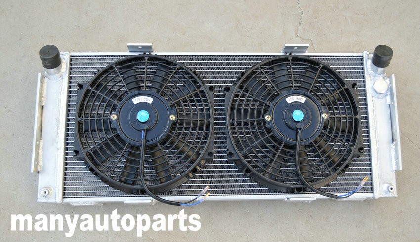 Aluminum Radiator for FORD GT40 V8 1964 - 1969 1965 1966 1967 1968 +TWO FANS 50M