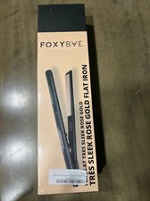 FoxyBAE Tres Sleek Rose Gold Titanium Flat Iron Black NEW