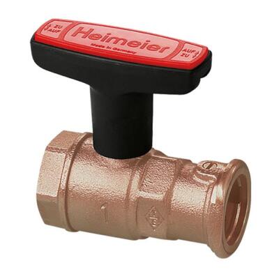 HEIMEIER Pumpen-Kugelhahn Globo P-S Schwerkraftbremse,1 1/4''x1 1/4'', Rotguss