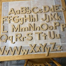 Wooden Letters Alphabet 4 Inch Upper Lowercase-missing Lowercase i l s -49 PCs