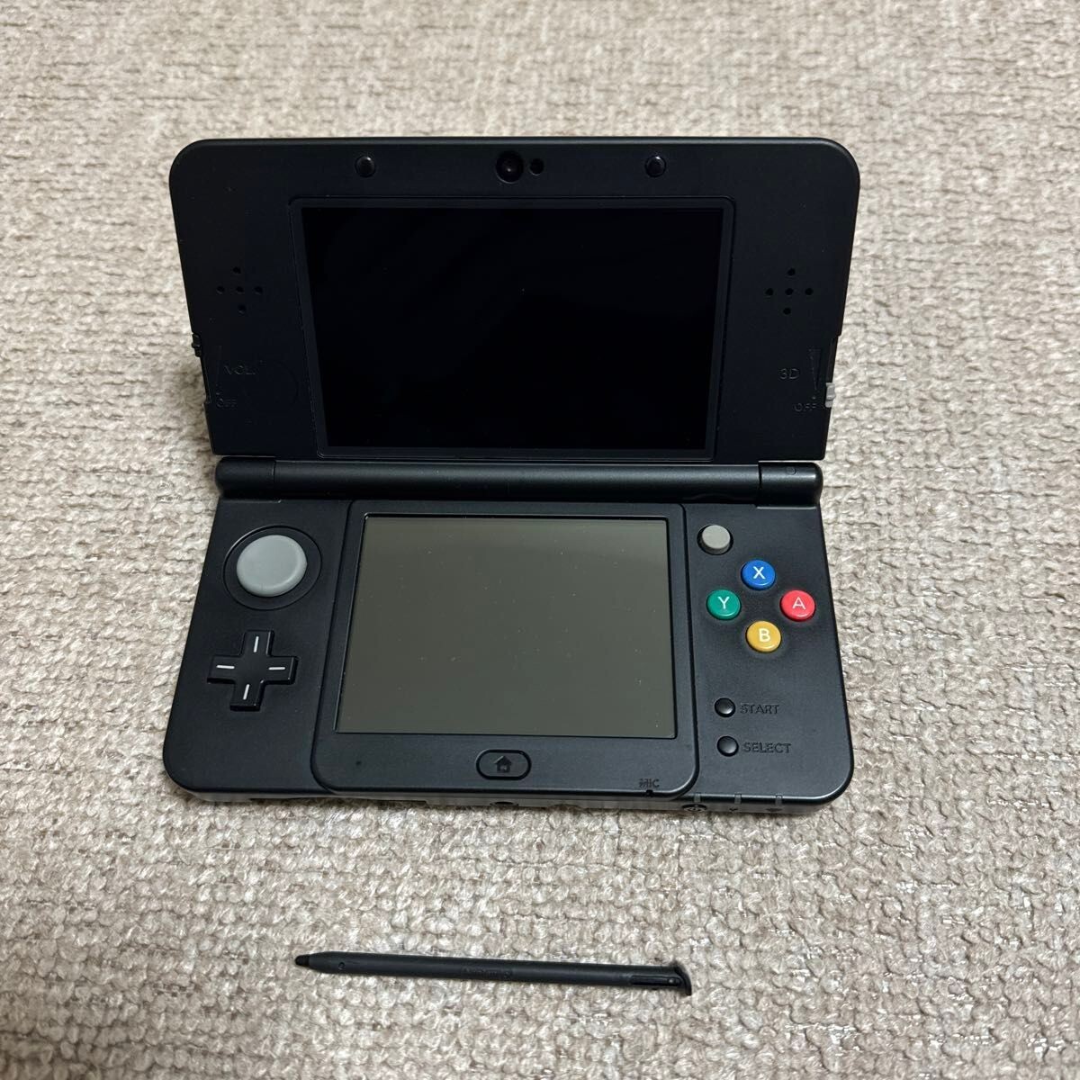 USED Japanese New Nintendo 3DS BLACK with all items KTR-001