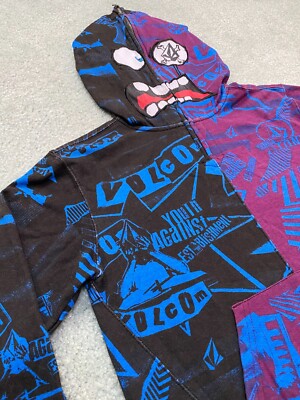 Y2K Volcom Easy Going Half Zip Face Mask Youth Against